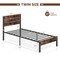 Platform Bed Frame with High Headboard and Mute Bar Perfect for Dorms or Kids